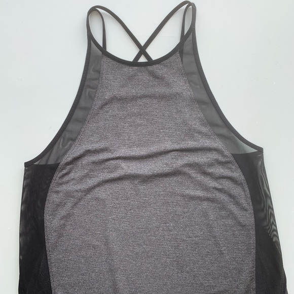 Lululemon Run Off Route Sheer Tank Top Racerback Crisscross Strappy Back Black 8 - Picture 9 of 15